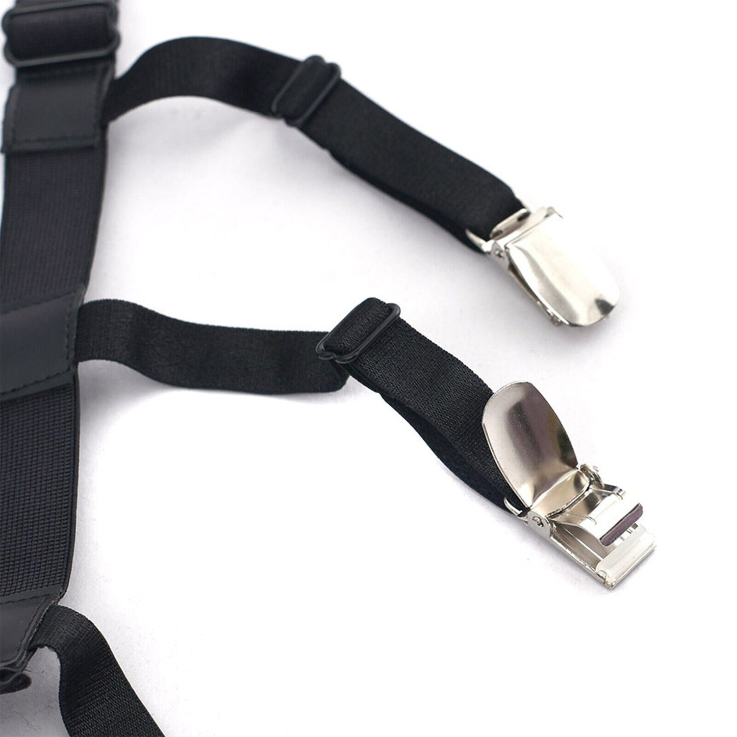 Men's Shirt Stays Elastic Suspenders for Secure Shirt Holder