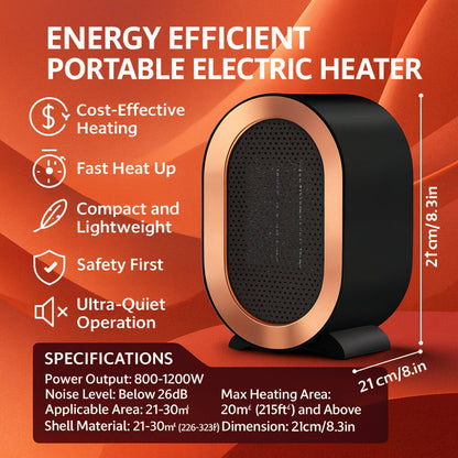 Skanto | Compact Ceramic Space Heater Energy Efficient Portable Electric Heater