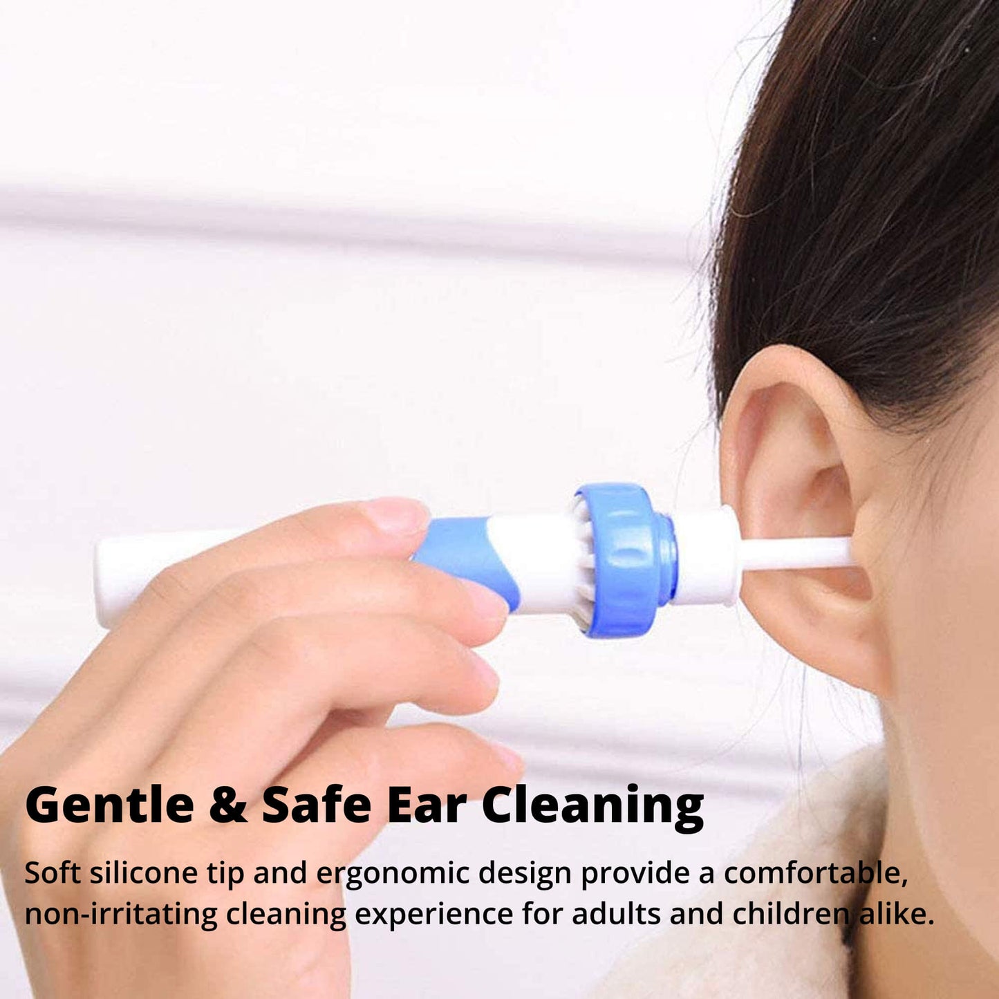 Skanto | Electric Earwax Suction Tool | Ergonomic, Silicone Tip & Compact Design for Safe Ear Hygiene at Home or Travel