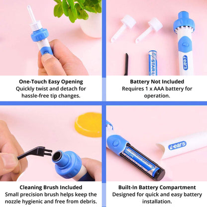 Skanto | Electric Earwax Suction Tool | Ergonomic, Silicone Tip & Compact Design for Safe Ear Hygiene at Home or Travel