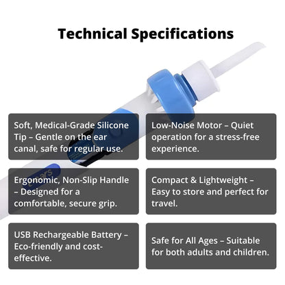 Skanto | Electric Earwax Suction Tool | Ergonomic, Silicone Tip & Compact Design for Safe Ear Hygiene at Home or Travel