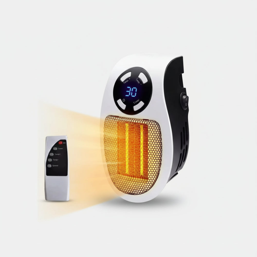 Skanto | Electric Room Heater Plug-In Mini Wall Heater Remote Control