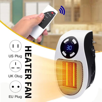 Skanto | Electric Room Heater Plug-In Mini Wall Heater Remote Control