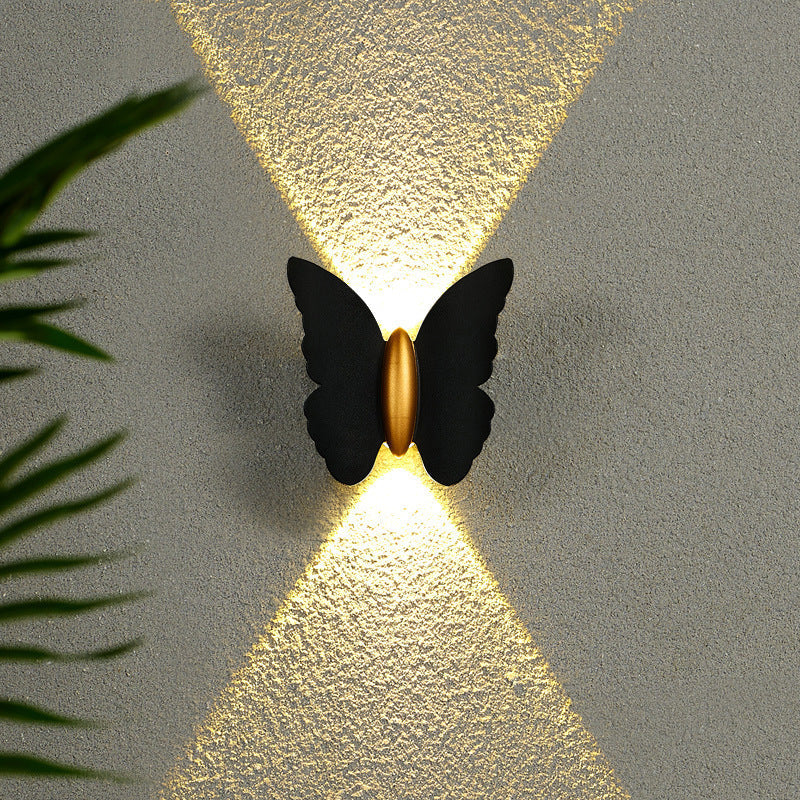 Butterfly-Design LED Outdoor Wall Lantern