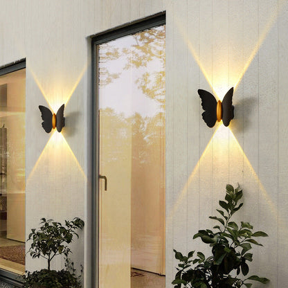 Butterfly-Design LED Outdoor Wall Lantern