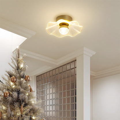 Gold-Finish LED Flush Mount & Wall Light