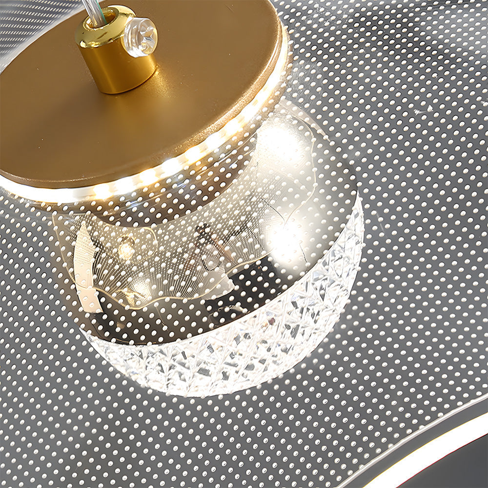 Gold-Finish LED Flush Mount & Wall Light