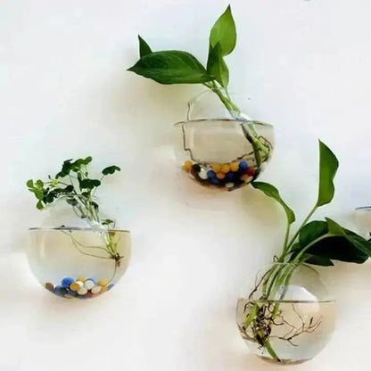 BowLift | Elegant Glass Wall Vase – Minimalist Plant Holder