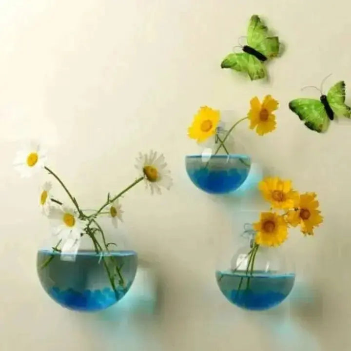 BowLift | Elegant Glass Wall Vase – Minimalist Plant Holder