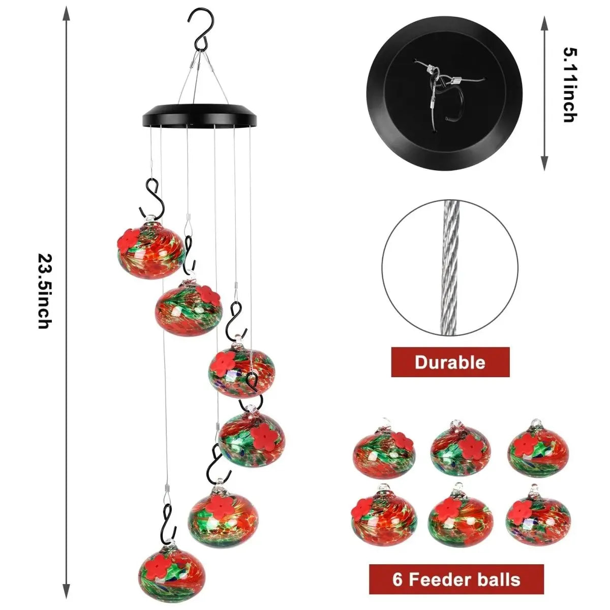 BowLift | Elegant Hummingbird Feeder Station with Wind Chimes – Effortlessly Attracts Birds