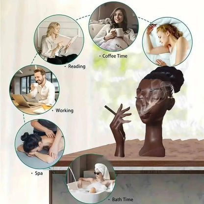 BowLift | Elegant Incense Holder in the Form of a Black Woman's Head