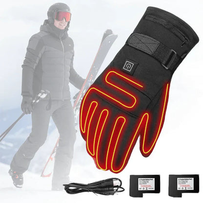 Skanto | ThermoGrip Heated Gloves – Waterproof Unisex Gloves with 3 Heat Levels and Touchscreen Function