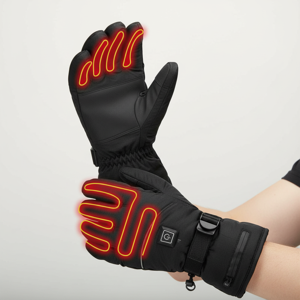 Skanto | ThermoGrip Heated Gloves – Waterproof Unisex Gloves with 3 Heat Levels and Touchscreen Function