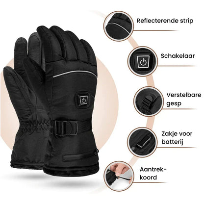 Skanto | ThermoGrip Heated Gloves – Waterproof Unisex Gloves with 3 Heat Levels and Touchscreen Function