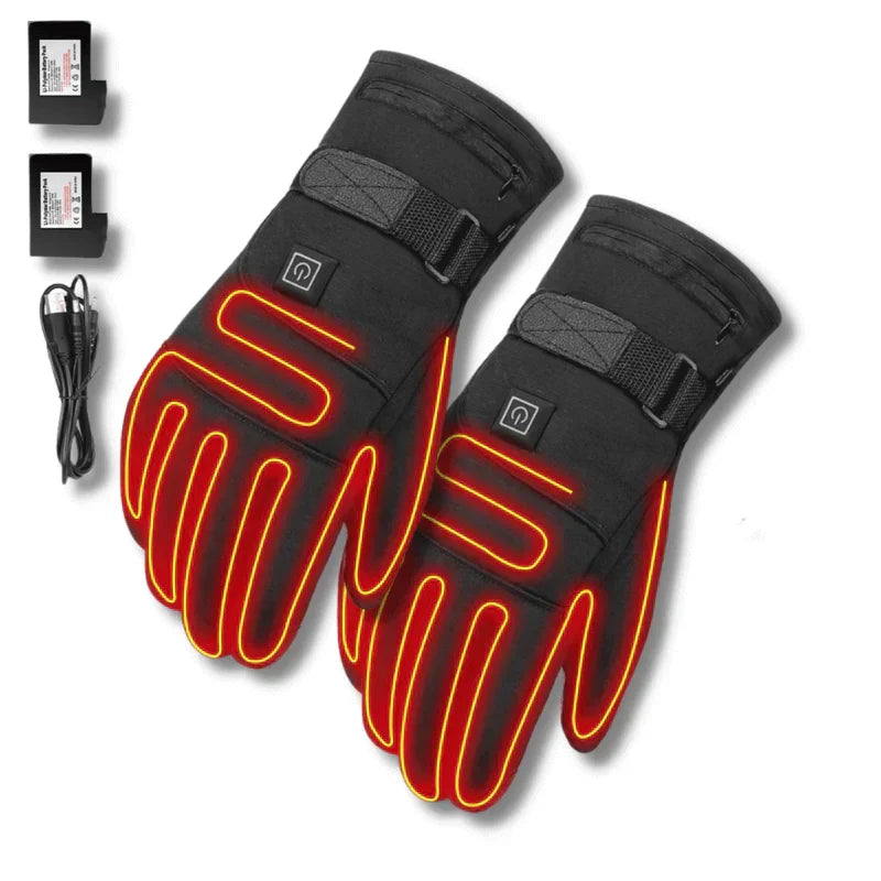 Skanto | ThermoGrip Heated Gloves – Waterproof Unisex Gloves with 3 Heat Levels and Touchscreen Function