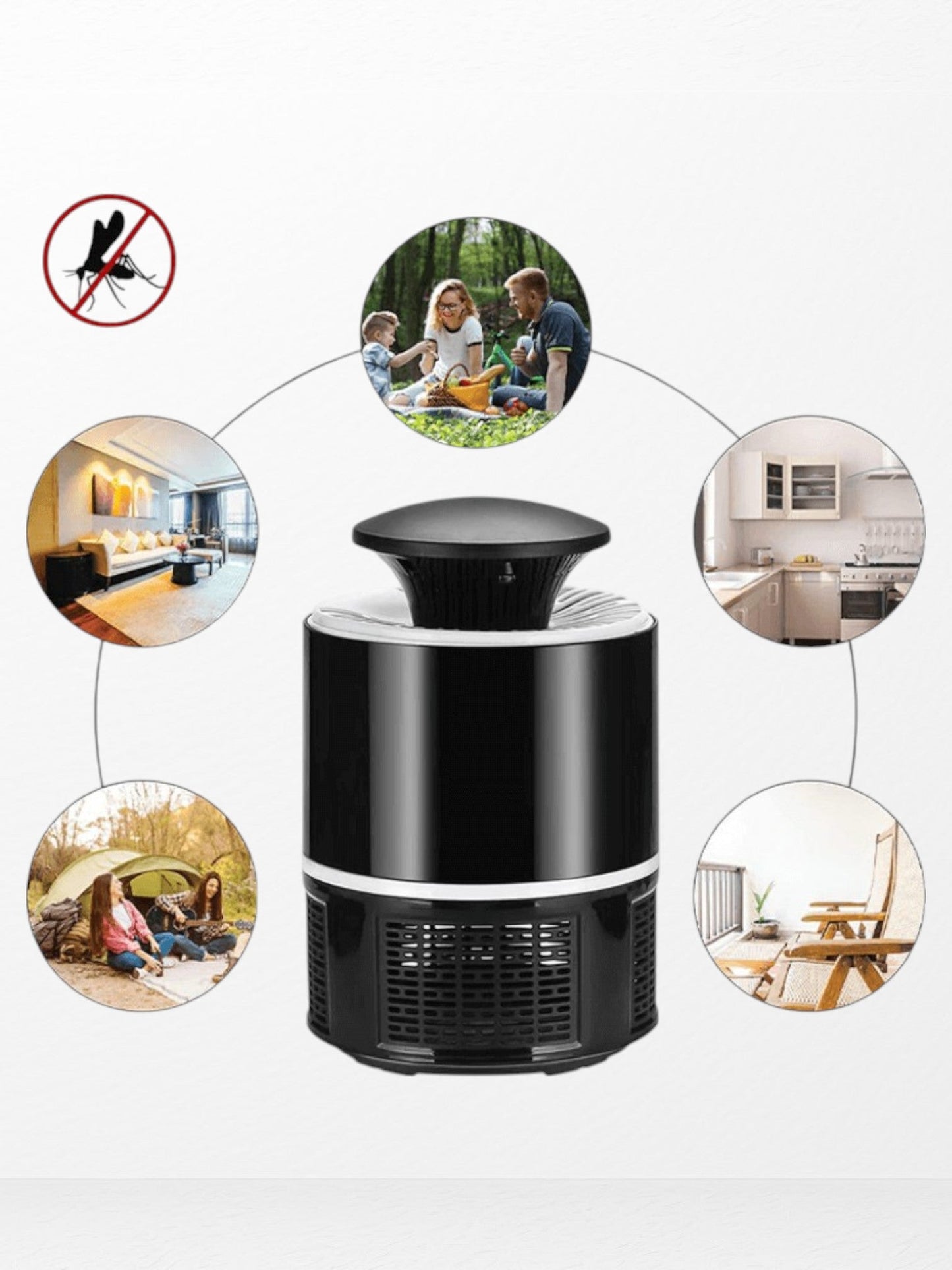 Electric Mosquito Killer Lamp with UV LED and Silent Design – Compact and Portable for Indoor Use | Kalsten