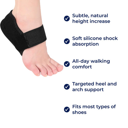 ElevateEase | Heel Lift Insoles – Height Increase – Pain Relief – Improved Posture - Everyday Comfort Bowlift