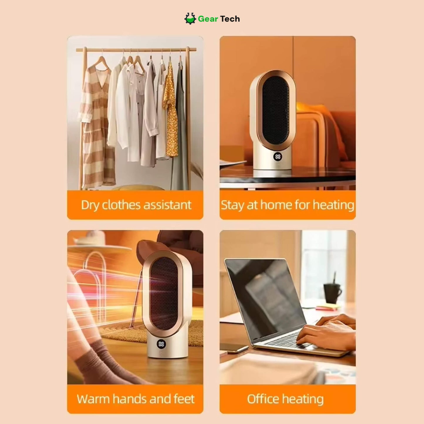 Sandsberg | Portable Fan Heater | Energy-efficient and Quiet