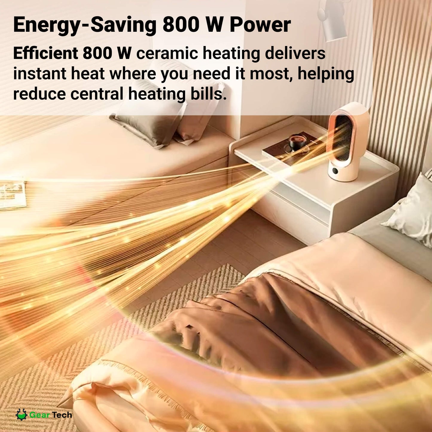 Sandsberg | Portable Fan Heater | Energy-efficient and Quiet