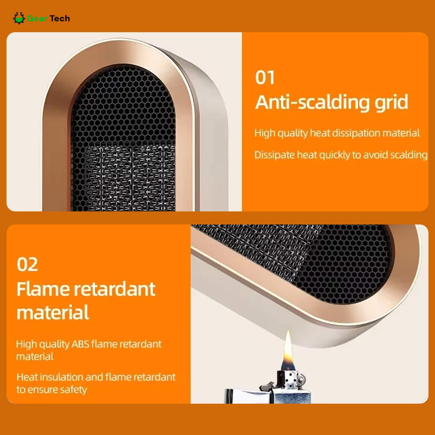 Sandsberg | Portable Fan Heater | Energy-efficient and Quiet