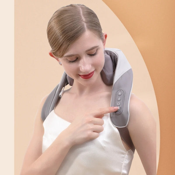 Skanto | NeckEase Smart Neck and Shoulder Massager – Wireless Massager with Heat Therapy