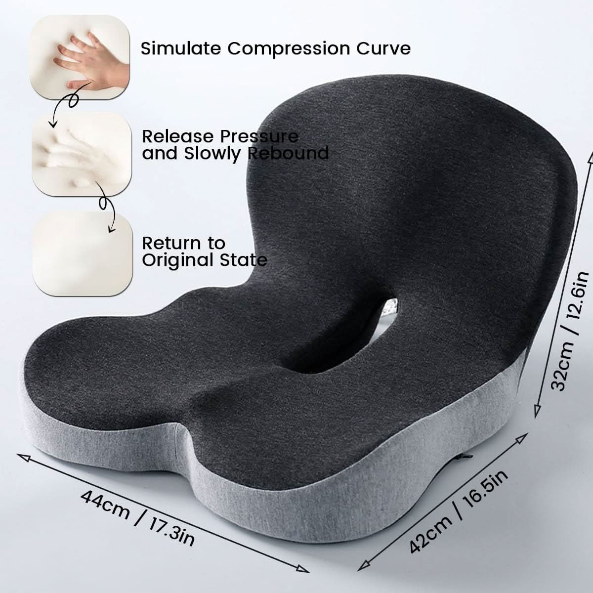 Skanto | Ergonomic Memory Foam Seat Cushion