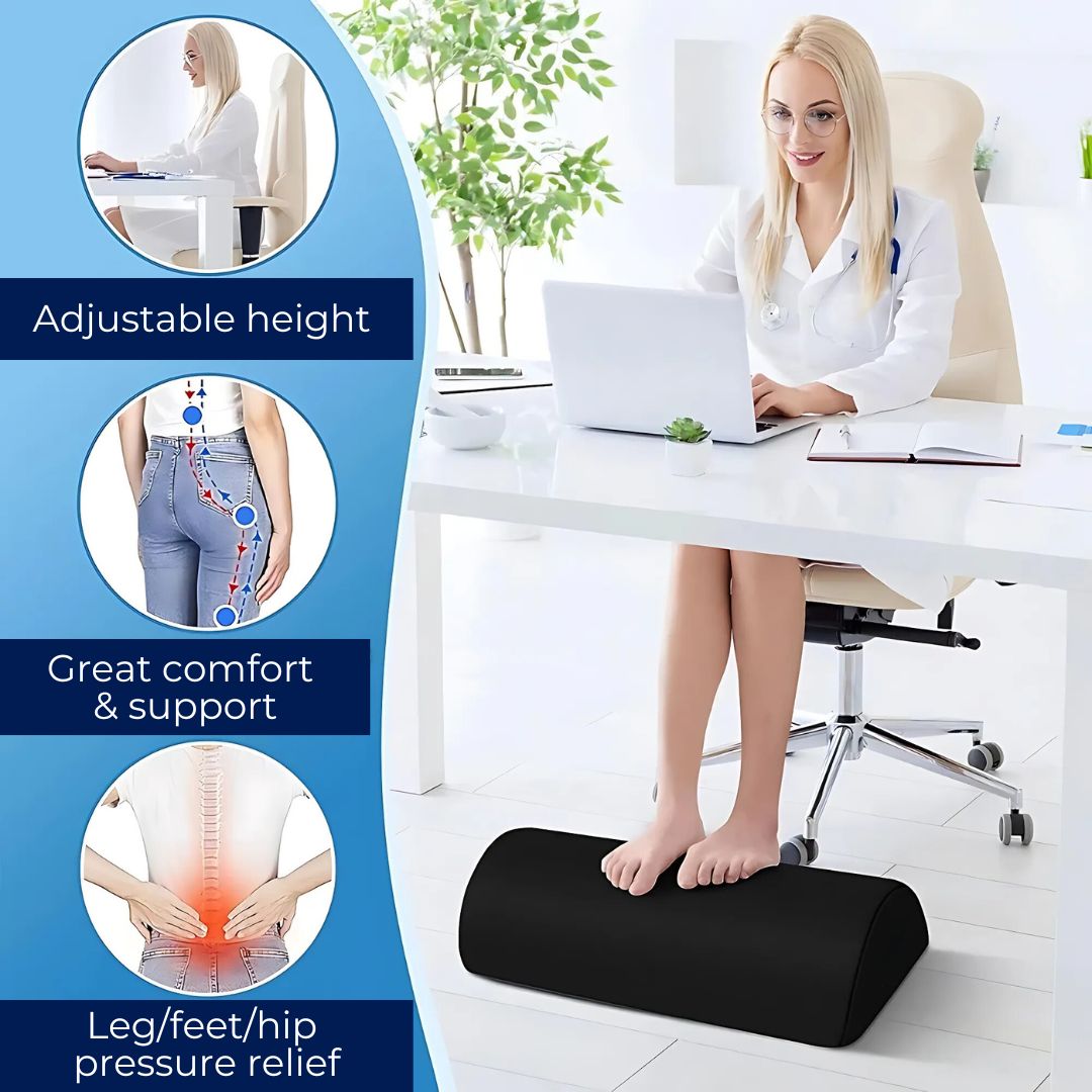 ErgoLift Comfort Foot Rest Cushion | Ergonomic Support - Improved Circulation - Back Pain Relief - Enhanced Posture - at Home or Office Bowlift