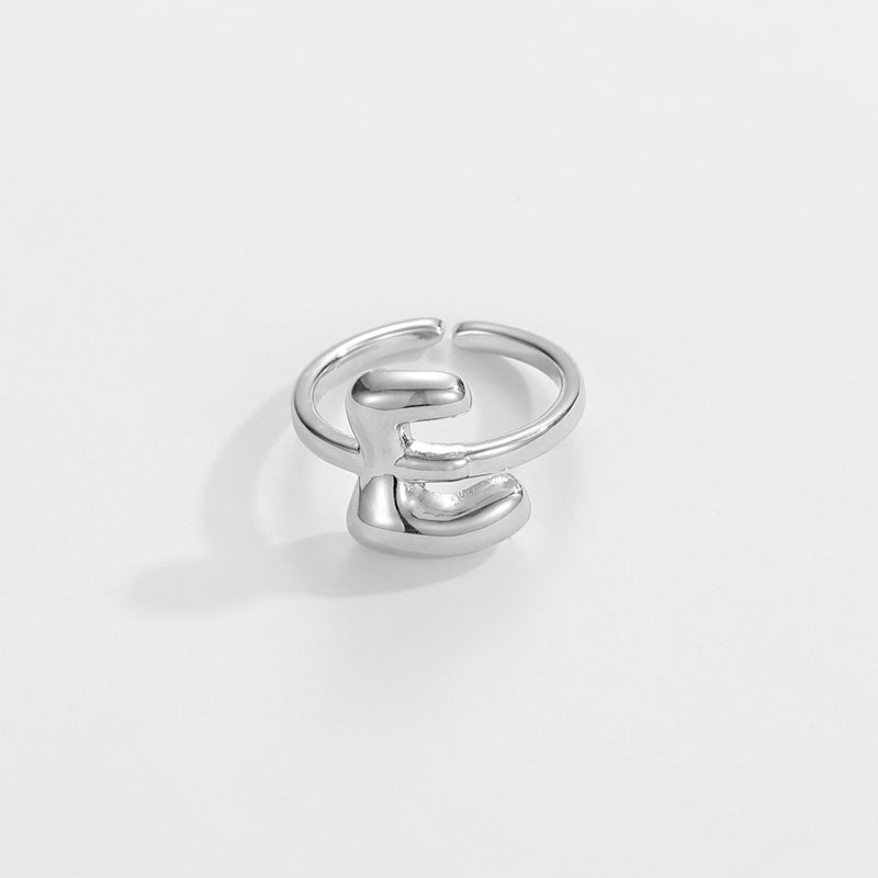 BowLift | Cute Bubble Letter Initial Ring