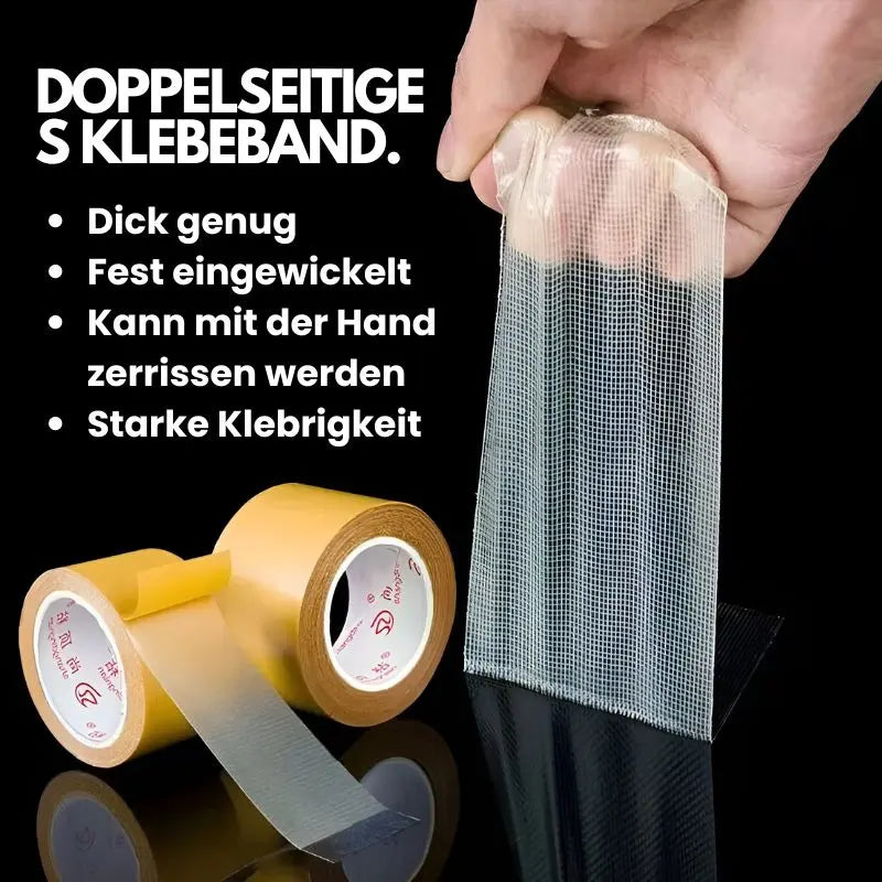 Extra strong, waterproof, double-sided adhesive tape for home use