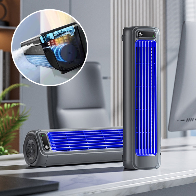Portable air cooler with wall mount