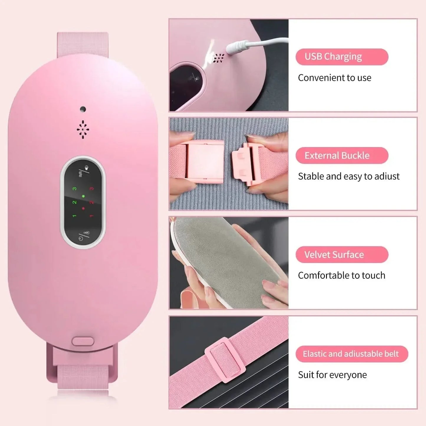 Skanto | Menstrual & Abdominal Pain Relief with Graphene Heat & Vibration Massage