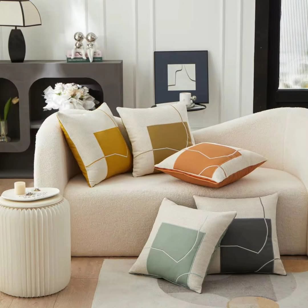 Skanto | Geometric Embroidery Pillowcase
