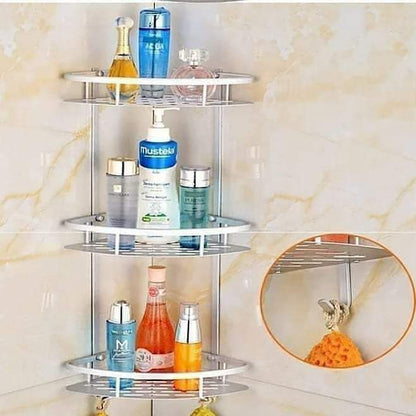 3-Tier Aluminum Bathroom Corner Shelf