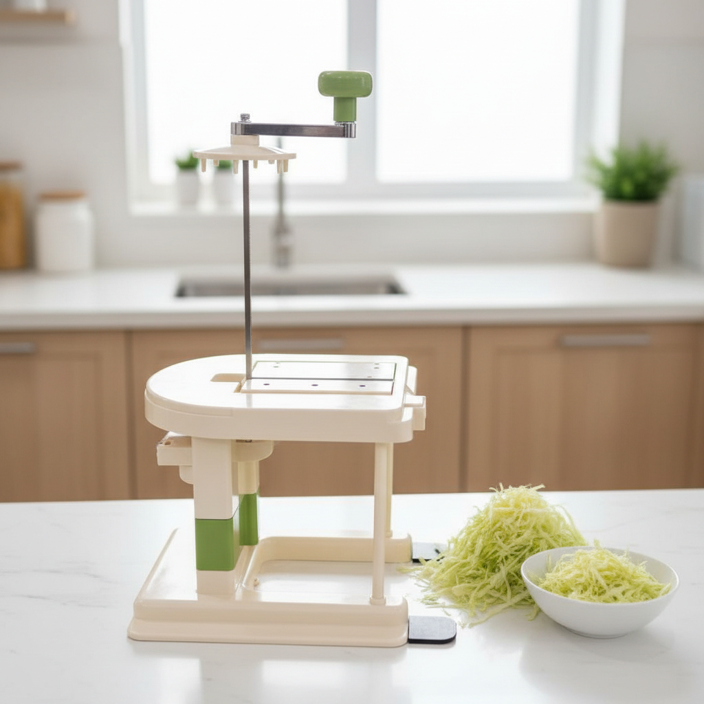 Brehn | Manual High-Performance Cabbage Shredder | Adjustable Stainless Steel Blades | Ergonomic Vegetable Slicer for Cabbage & Sauerkraut | Efficient Kitchen Grater