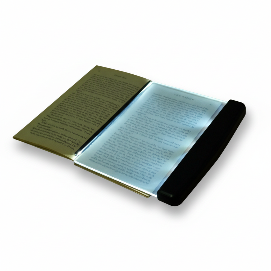 Karnz | LED Flat-Panel Reading Lamp | Eye-Caring Book Lighting | Uniform Light Field Distribution | Compact & Portable | Ideal for Hardcovers & Paperbacks