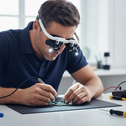 Magnifying Glasses with LED Lamp for Double Eyes