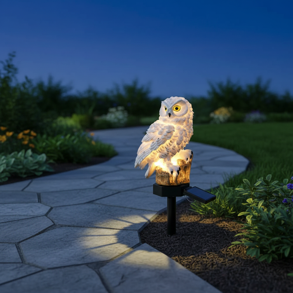 BowLift | OwlGlow Solar-Powered Garden Lamp