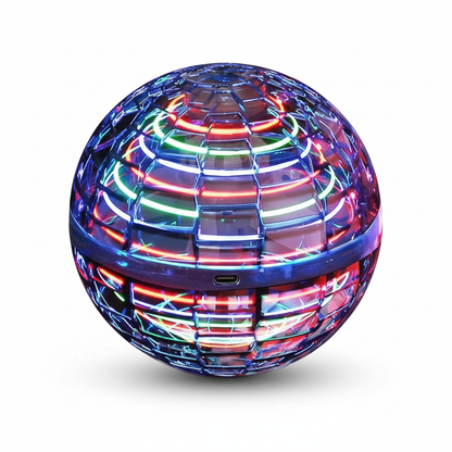 Brehn | Flying Orb Ball | Aerodynamic 360° Flying Device | Intelligent Gyroscope Stabilization | Shockproof Polypropylene Structure | USB Fast Charging | LED Effects