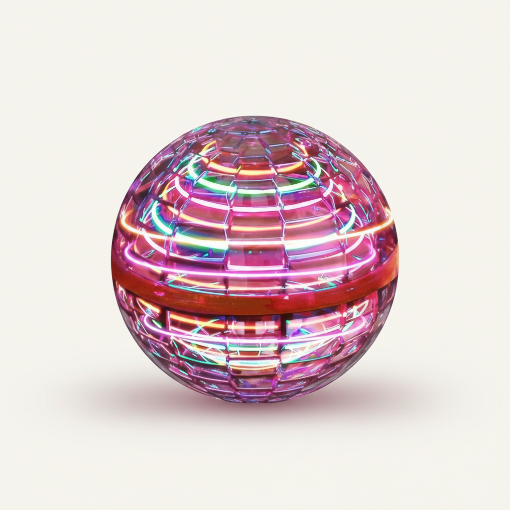 Brehn | Flying Orb Ball | Aerodynamic 360° Flying Device | Intelligent Gyroscope Stabilization | Shockproof Polypropylene Structure | USB Fast Charging | LED Effects
