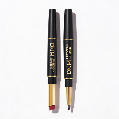 Karnz | 2-in-1 Dual Lipstick & Lip Liner | Matte Texture & Long-Lasting Finish | Highly Pigmented & Waterproof | 12 Shades for Precision Makeup