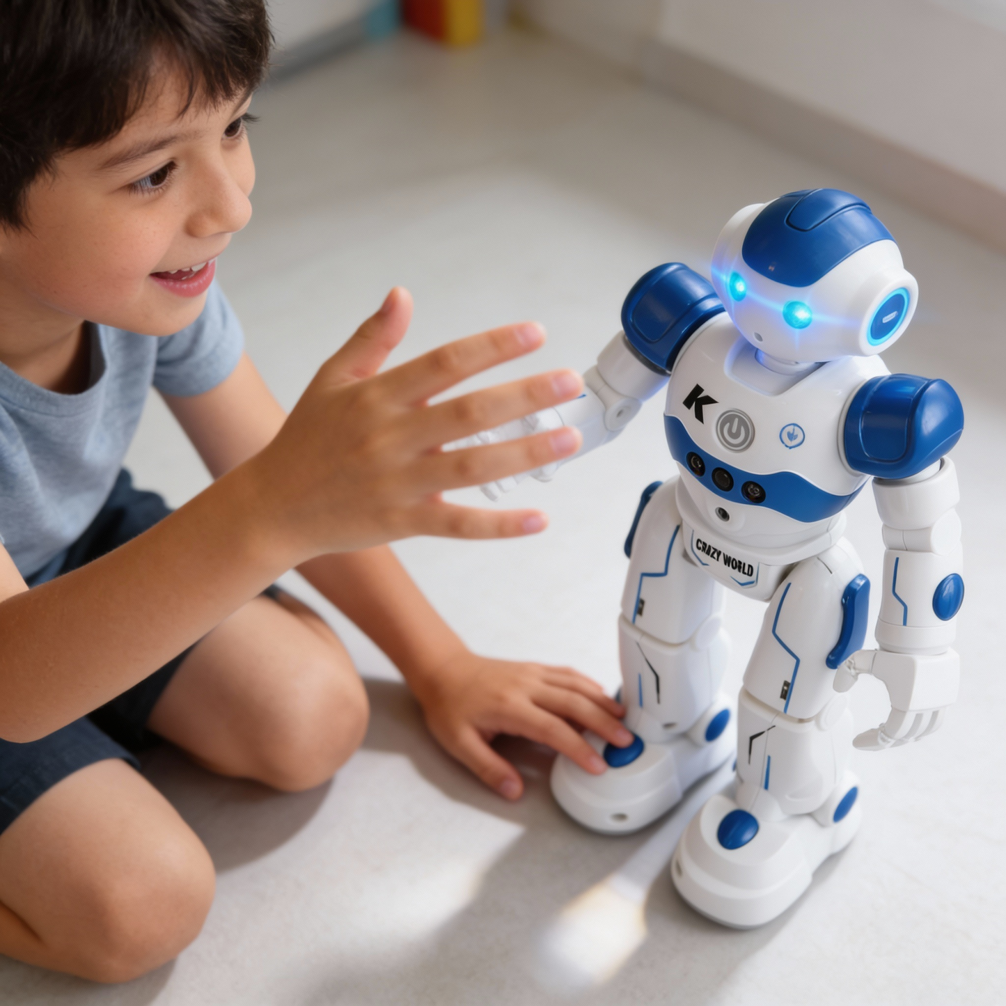 Brehn | Lawrence Smart Robot | Programmable interactive robot | Gesture control & obstacle detection | LED matrix eyes | STEM learning functions