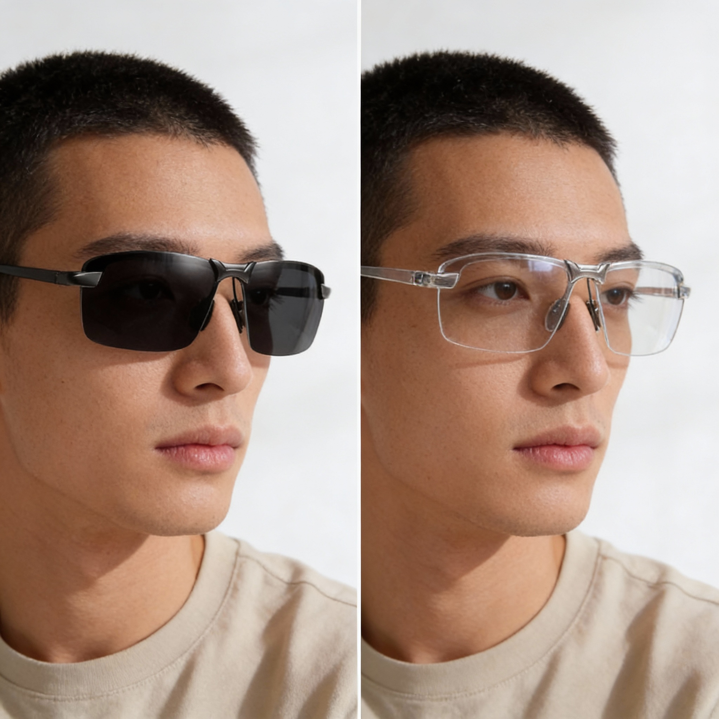 Karnz | Polarized Photochromic Sunglasses | UV400 Protection | Automatic Light Adjustment (Day & Night) | Intelligent Glare Reduction for Drivers & Outdoor