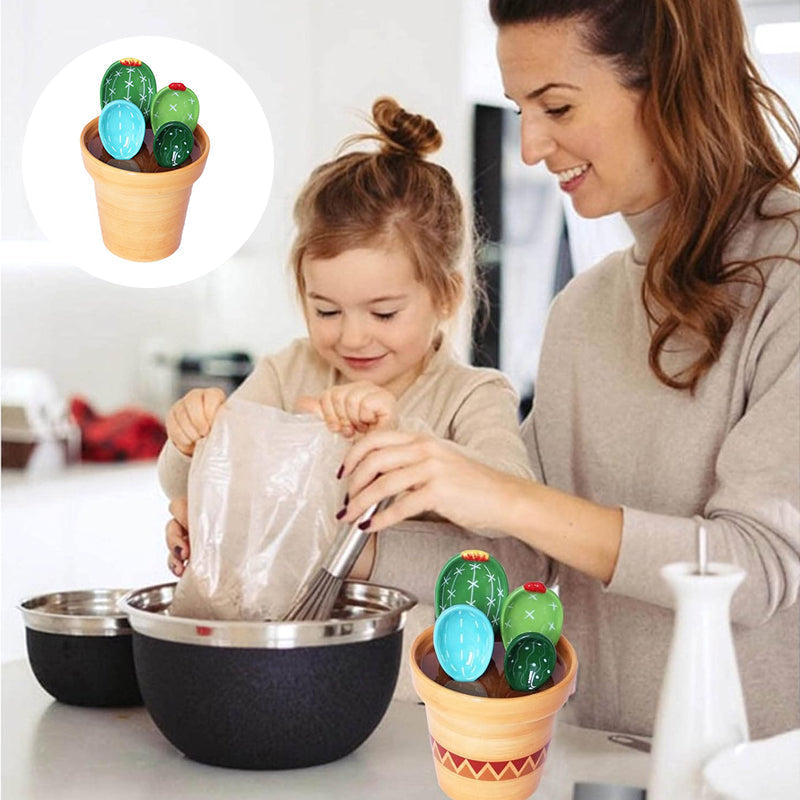 Prickly Cacti Measuring Set, Ceramic Measuring Spoons and Cups | Bowlift
