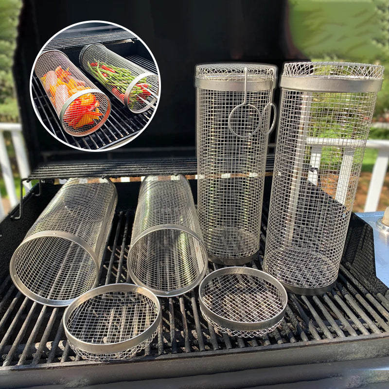Rotating Grill Basket Cage | Skanto