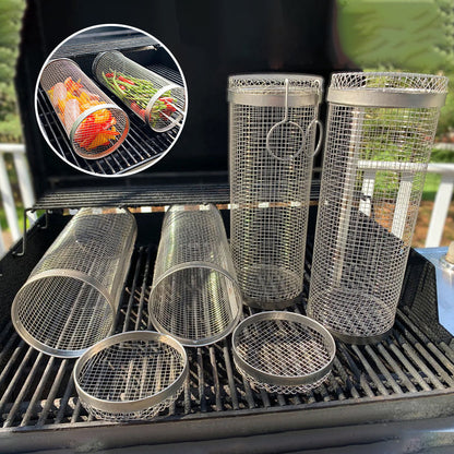 Rotating Grill Basket Cage | Skanto