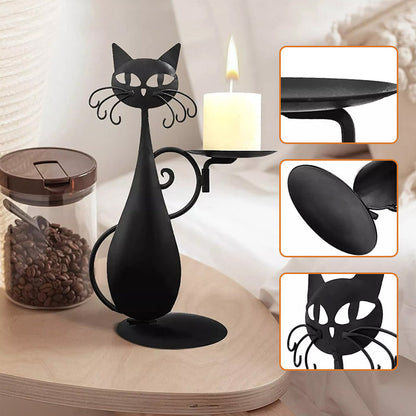 Black Cat Candle Holder | Skanto