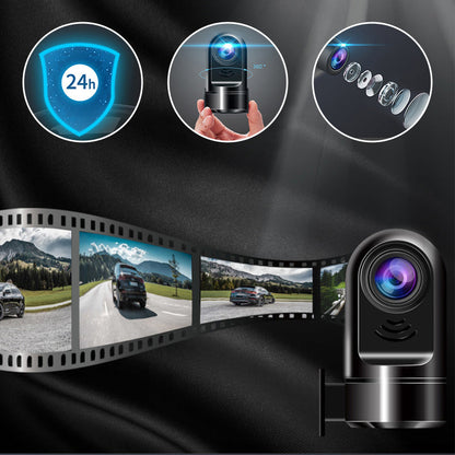 BowLift | 1080P HD Mini ADAS Dashcam with 360° Rotating Function