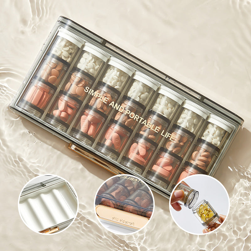 Skanto | Portable High-Capacity Weekly Pill Organizer