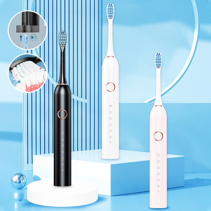 Skanto | Sonic Electric Toothbrush | 6 Modes & IPX7 Waterproof | White, Black, Pink