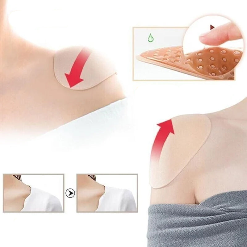 NATURALLY SOFT, NON-SLIP SHOULDER PADS
